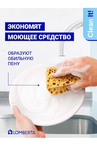 Lomberta Bulaşık Süngerleri Gözenekli Bej Sağlam 4 Adet 133779854