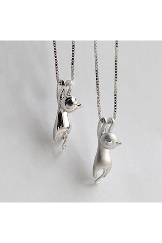 Saatcaddesi Pigado Metal Sevimli Kedi Kolye