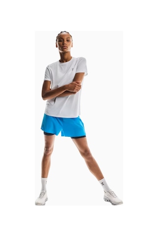 On 3" Performance 2/1 Shorts Hafif Iç Taytlı Hızlı Kuruyan Kadın Koşu Şortu Mavi