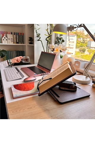 Lexroo Dykos Yükseklik Ayarlanabilir Katlanabilir 360º Dönebilen Kitap Okuma Ve Laptop Standı