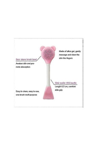 Parçalı Ayı Silikon Yüz Maskesi Temizleme Fırçası