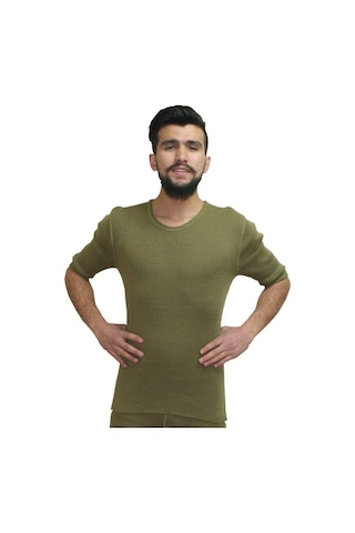 Bora Nano Asker Yarım Kol Takım Örgü İçlik - Kışlık İçlik - Fitil (414959577) Çok Renkli