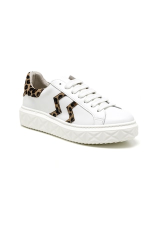 Sneaker Günlük Kadın Mar-25y-209-8825 John May Beyaz-leopar Beyaz
