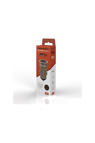 Dramex Dc20b 20w Pd Çift Usb Girişli Metal Araç Şarj Başliği
