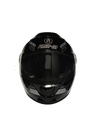 Free-M Evo Full Face Abs Material Güneş Vizörlü Motosiklet Kaskı Gri - Siyah