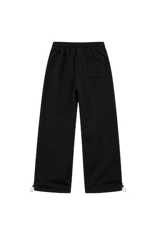 Zaee Street Alien Nakışlı Ayarlanabilir Paça Premium Baggy Eşofman Altı Siyah