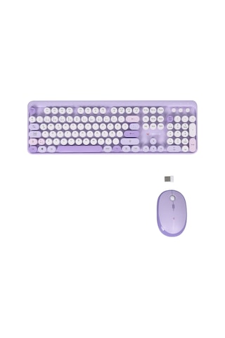 Twotech SMK-640M Renkli Tuşlu Kablosuz Türkçe Q Klavye Mouse Set