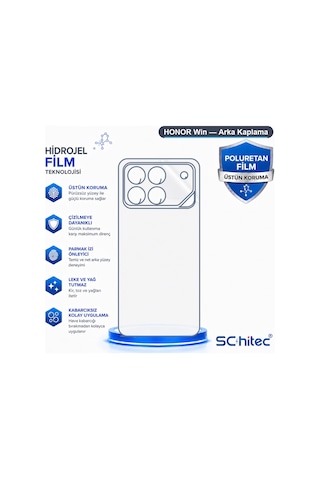 Schitec Honor Win Uyumlu Arka Yüzey Hidrojel Koruyucu Film 40526710