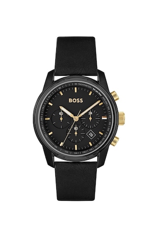 Hugo Boss HB1514003 Deri Siyah 44 mm Erkek Kol Saati