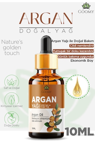 Goomy Argan Yağı Soğuk Sıkım 10 Ml %100 Saf Ve Doğal Argania Spinosa Oil
