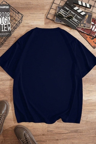 Flood Of Style Unisex But First Coffee Tasarım Tshirt Lacivert