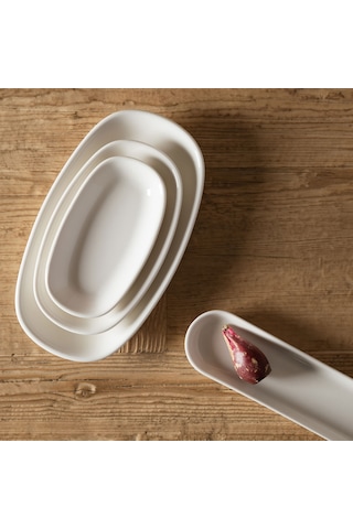 Mudo Home Natura Kayık Tabak 16cm Beyaz