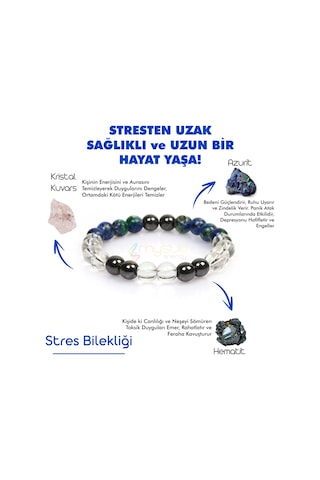 Mystic Energy Doğal Taş  Uniseks Tılsım Bilekliği Çok Renkli