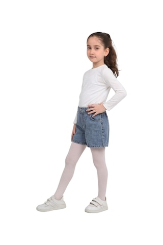 Erdem Kıds Kız Çocuk Beli Lastikli Jean Denim Kot Şort Mavi Mavi