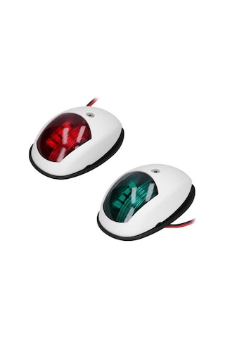 Tekne Seyir Feneri. 12v. Beyaz. Led İskele Sancak Feneri Takım