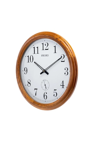 Seiko Clock Qxa155b Büyük Meşe Ahşap Duvar Saati Kahverengi