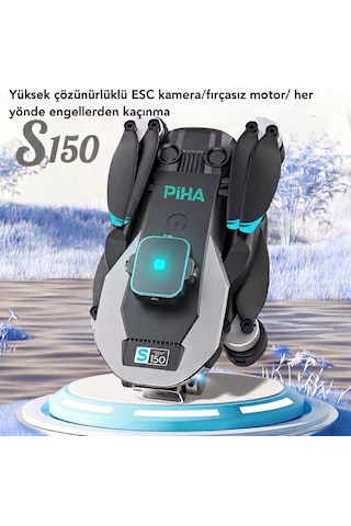 Piha S150 Drone Fırçasız Motor 2batarya ile 30DAKIKA Uçuş Süresi 1080P Hd Hareketli Kamera Engelden Kaçınma Modu