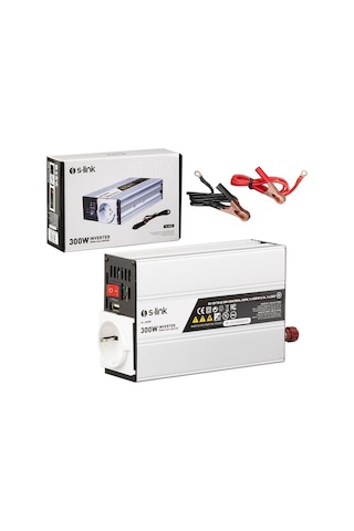S-link Sl-300w 300 Watt Dc 12 Volt Ac 230 Volt İnverter