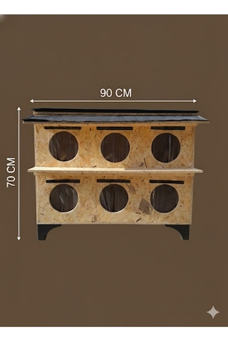 6 Girişli Çoklu Kedi Evi Kedi Yuvası 90x36x70 Cm Dayanıklı Osb Ayaklı Barınak Sokak Kedisi Evi