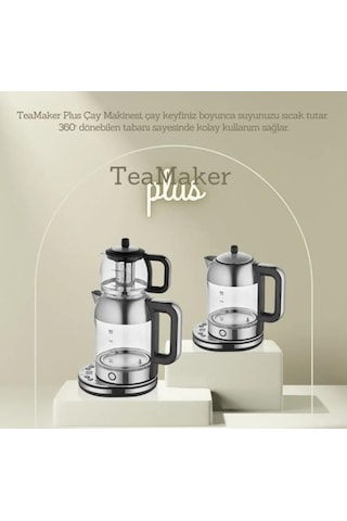 Arow TR-4318 Tea Maker Plus 2 L Elektrikli Cam Çay Makinesi