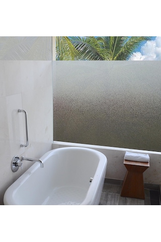 Technojet Statik Cam Filmi Kaplama 45x100cm Gizlilik Ve Güneş Koruma Mat Buzlu Cam Kaplama