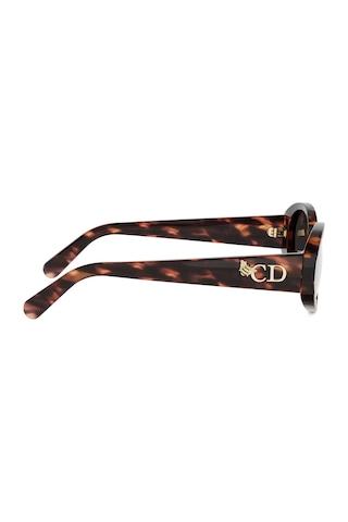 Dior Glow B3ı Cd 40258ı 25a1 54b 51-20-140 Havana Oval Kadın Güneş Gözlüğü Kahverengi
