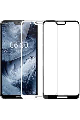 Nokia X6 Zore Kenarları Kırılmaya Dayanıklı Cam Ekran Koruyucu