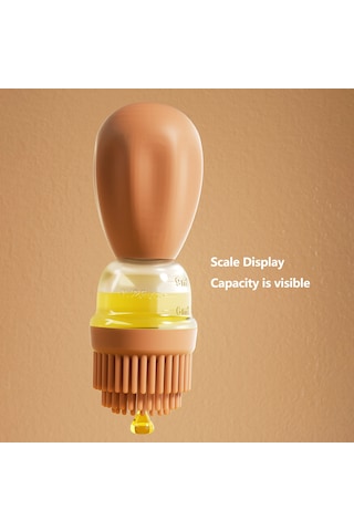 Hfambition Mutfak Silikon Yağlım Dolabı, Ev Fırınlama, Dışarıda Barbekü İçin Miktar Ayarlı Fırça, Mavi Paket Çok Renkli