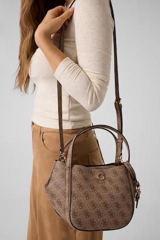 Guess Coleen Logo Satchel Kadın El Çantası Hwsg9756050 Kahverengi
