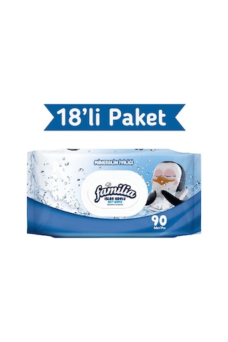 Familia Mineralin İyiliği Islak Havlu Mendil 90x18 1620 Yaprak