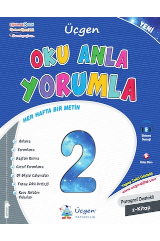 2.sınıf - Üçgen Süper Üçlü Tüm Dersler + Oku Anla + Problemler+hediye Smiling Practice