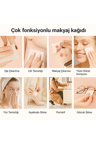 Makyaj Temizleme Pedi, Ince, Yumuşak Yüz Temizleme Mendilleri Kirpik Temizliği 500 Adet