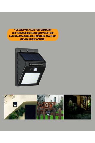 Enerji Tasarruflu Ve Otomatik Sensörlü Led Güneş Işığı Dış Meka