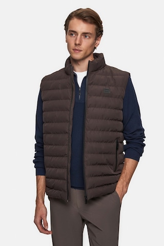 Twn Slim Fit Kahverengi Düz Yelek Mont 3ecy70501503m Kahve