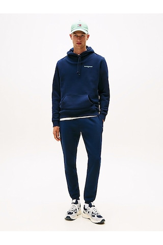 Tommy Hilfiger Tjm Reg Blur Scrpt Bck Hood Ext Erkek Mavi Kazak - Dm0dm22112 Mavi