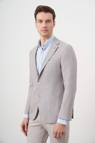 Morven Erkek A. Mavi Dokuma Slim Fit Torba Cep Mono Yaka Spor Ceket Açık Mavi