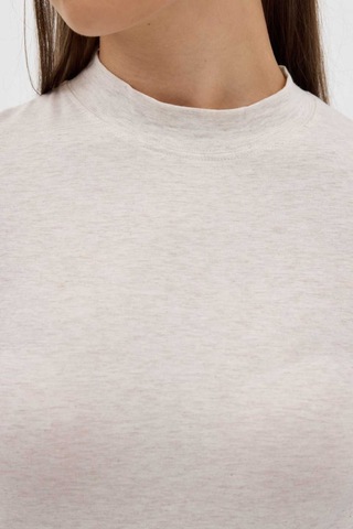 Buly Yüksek Yaka Uzun Kol Body Bej