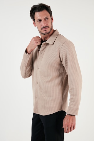 Buratti Fitilli Çıtçıtlı Relaxed Fit Erkek Gömlek 5905510 Vizon