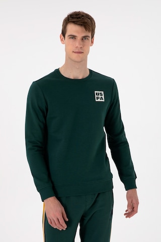 U.S. Polo Assn. Erkek Regular Fit Bisiklet Yaka Koyu Yeşil Sweatshirt 50293456-VR079