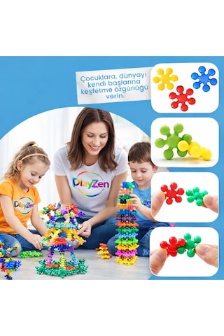 Yaratıcı Yapı Blokları Tak Çıkar Eğitici Oyuncak 5 Renk 120 Parça 3+ Yaş