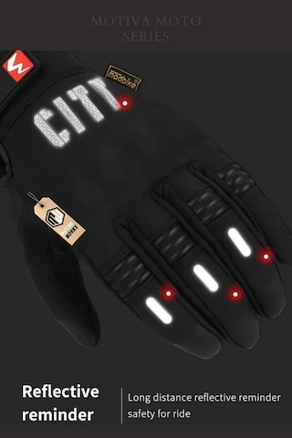 Motiva Madbike 2025 Softshell Motosiklet Eldiveni Siyah