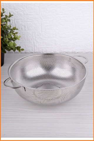 Paslanmaz Çelik Kulplu Süzgeç 26 Cm