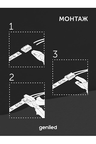 Geniled Esnek Tümleşik Led Şerit Konnektörü 10mm Cob Jack Dişi, Delici 193953062 Beyaz