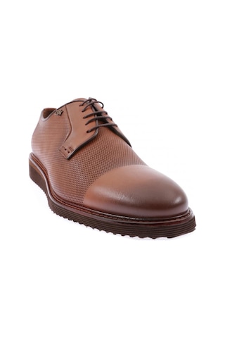 Dgn 3417 Erkek Eva Taban Bağcikli Lazerli Oxford Ayakkabi 3417-1591-R2591 Taba