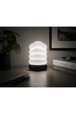 Soft Glow Masa Lambası - Fiş Bağlantılı Siyah - Beyaz