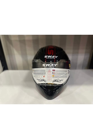 Sway Sw 850  Motosiklet Kaskı Black/red