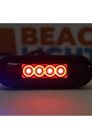 Frıstom Ft-073 Dark 4 Ledli Pozisyon Lamba Ledli Turuncu 12v - 36v 0,15 Mt Siyah Lastik Contalı