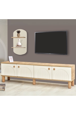 Lidya Duvar Ünitesi - Atlantik Çam - Krem Atlantik Çam - Krem