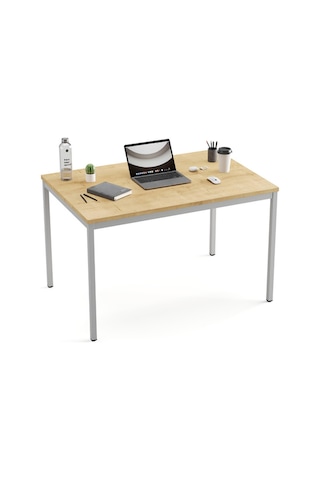 Çok Amaçlı 120x80x75h Cm Masa, Yemek Masası, Ofis Çalışma Masası, Bilgisayar Masası, Safir Meşe Safir Meşe