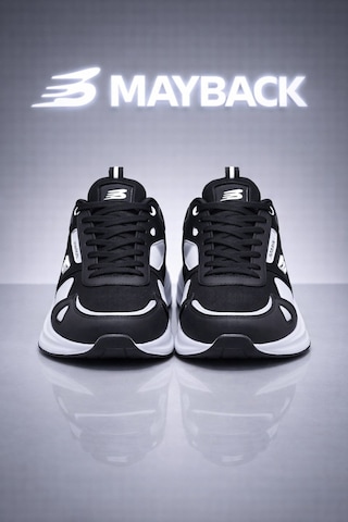 Mayback Erkek Günlük Ortopedik Sneaker Spor Ayakkabı Siyah Beyaz